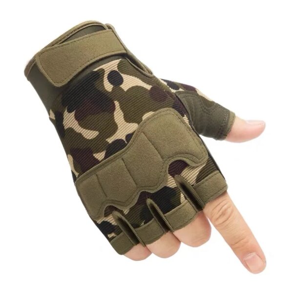 Outdoor Fingerless Motorcycle Gloves Touchscreen Military Protective Tactics Half Finger Racing Motorbike Cycling Gloves - Image 9