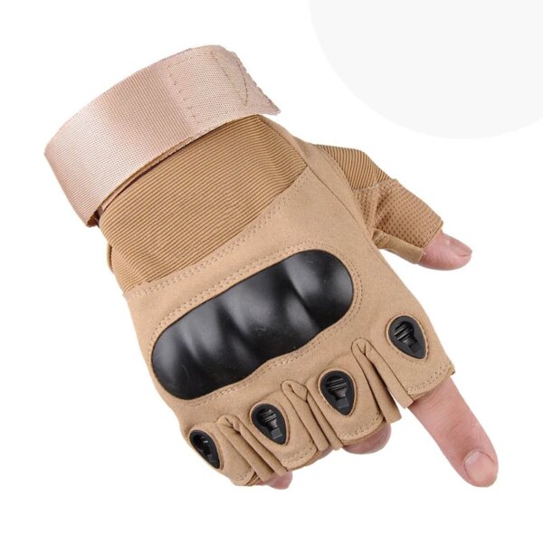 Outdoor Tactical Army Fingerless Gloves Hard Knuckle Paintball Airsoft Hunting Combat Riding Hiking Military Half Finger Gloves - Image 3