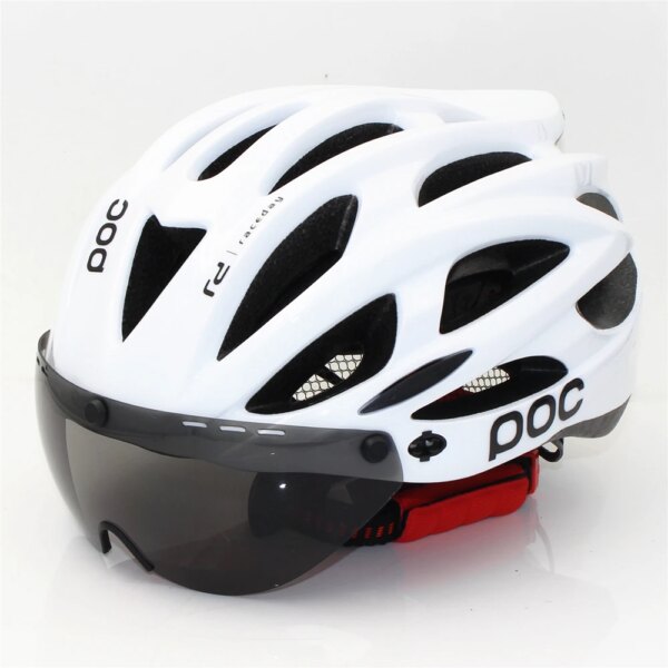 POC Raceday Road Riding Bicycle Men Women Bike Helmet Back Light Mountain Road Ciclismo Cycling Helmets Safety Cap lens - Image 2