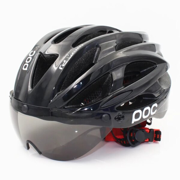 POC Raceday Road Riding Bicycle Men Women Bike Helmet Back Light Mountain Road Ciclismo Cycling Helmets Safety Cap lens - Image 3