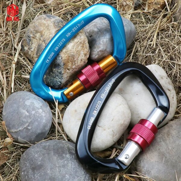 Portable Carabiner 25KN Lock Rope Glide Outdoor Climbing Lock Aerial Work Buckle Safety Buckle Safety Hook - Image 6