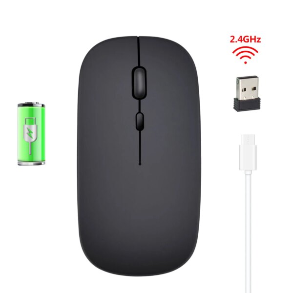 RYRA Wireless Mouse Rechargeable Charging 2.4G Bluetooth Mouse Ultra-Thin Silent PC Notebook Mice Home Office For WIN MacOS XP