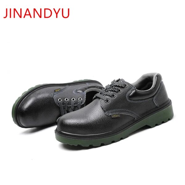 Real Leather Work Boots Safety Steel Toe Shoes Men Platform Boots Indestructible Shoes Waterproof Puncture Proof Comfort Shoes - Image 4