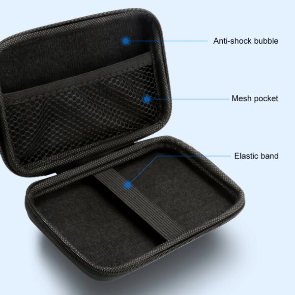 Rocketek carrying case external hard disk Protection Storage Bag for 2.5" hdd hard drive cover enclosure power bank pouch box - Image 2