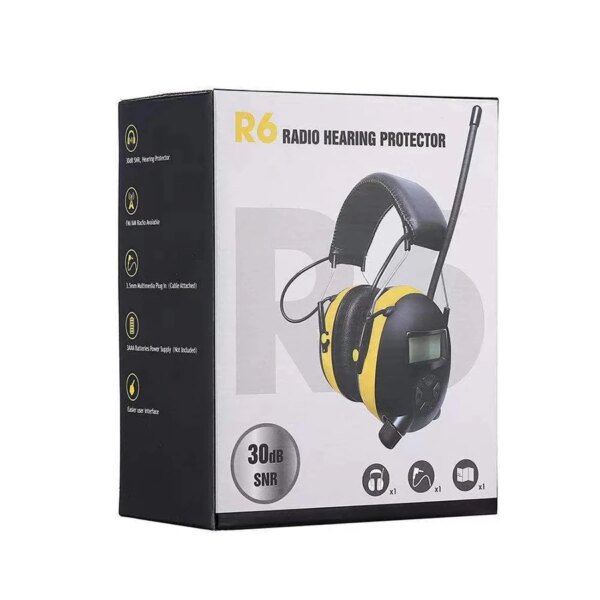 SALE Electronic Noise Reduction Earmuff Hearing Protector Headphone Digital AM / FM Radio Stereo Hearing Protection Ear Muffs - Image 5