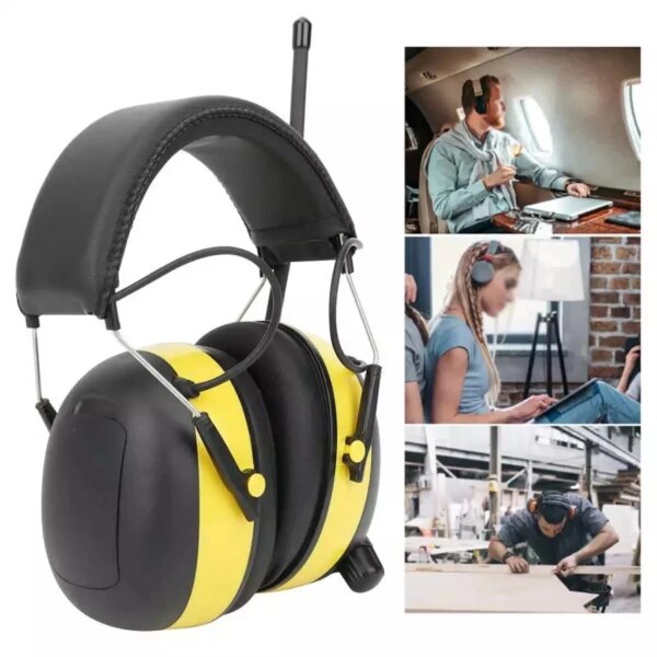 SALE Electronic Noise Reduction Earmuff Hearing Protector Headphone Digital AM / FM Radio Stereo Hearing Protection Ear Muffs - Image 6