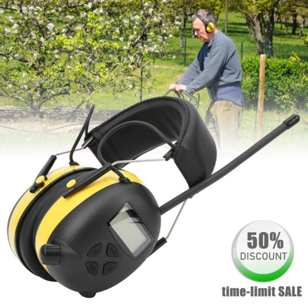 SALE Electronic Noise Reduction Earmuff Hearing Protector Headphone Digital AM / FM Radio Stereo Hearing Protection Ear Muffs