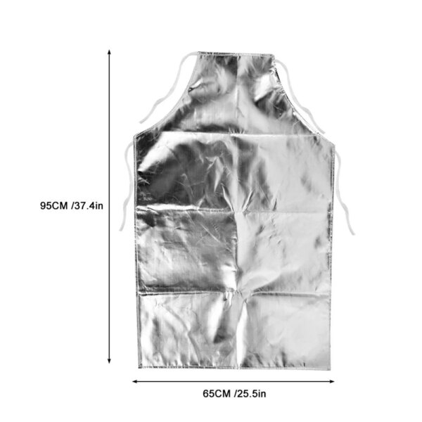 Safe Welding Apron Flame Heat Resistant Protective Clothing Anti-scalding Splash-proof Aluminum Foil BBQ Apron For Cook Welding - Image 6