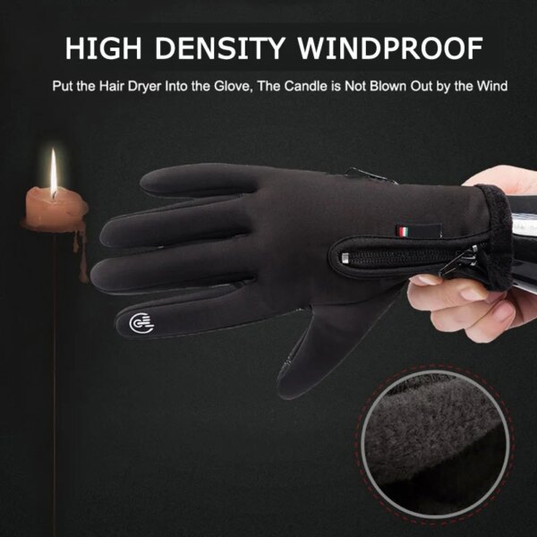 Ski Gloves Winter Waterproof Windproof Fluff  Warm Cold Weather Gloves For Sport Mountaineering Cycling Touchscreen  Anti Slip - Image 3