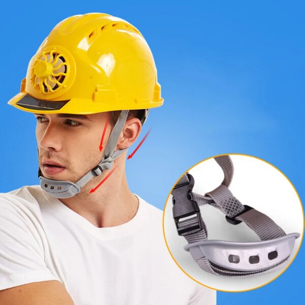 Solar Power Fan Helmet Outdoor Working Safety Hard Hat Construction Workplace ABS material Protective Cap Powered by Solar Panel - Image 3