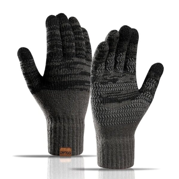 Touch Screen Gloves For Winter Wool Knitted Men's Gloves Female Warm Mitten Outdoor Driving Cold-proof Glove Guantes Mitt