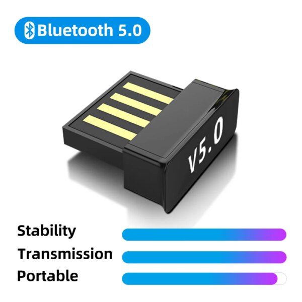 USB Bluetooth Adapters BT 5.0 USB Wireless Computer Adapter Audio Receiver Transmitter Dongles Laptop Earphone BLE Mini Sender - Image 8