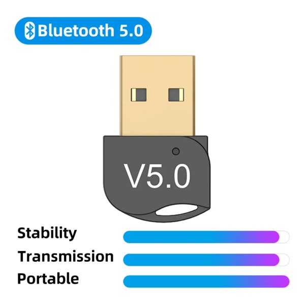 USB Bluetooth Adapters BT 5.0 USB Wireless Computer Adapter Audio Receiver Transmitter Dongles Laptop Earphone BLE Mini Sender - Image 9
