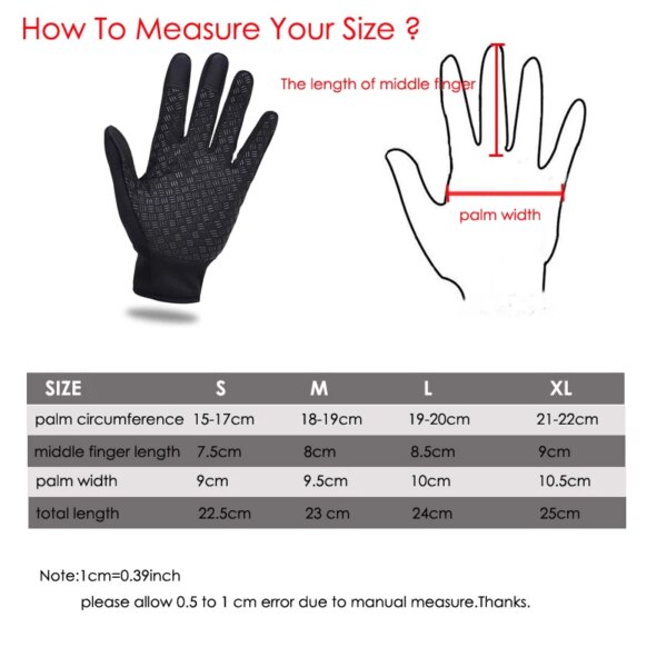 Unisex Touchscreen Winter Thermal Warm Cycling Bicycle Bike Ski Outdoor Camping Hiking Motorcycle Gloves Sports Full Finger - Image 2