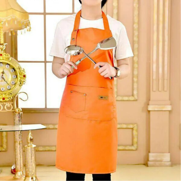 Waterproof Apron 2019 NEW Men Women Waterproof Chef Apron Cooking Kitchen Double Pocket Apron - Image 6