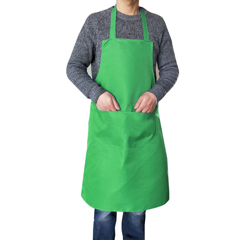 Waterproof Apron for Women With Pockets Solid Color Kitchen Restaurant Cooking Shop Art Work Apron Korean Waiter Aprons - Image 12