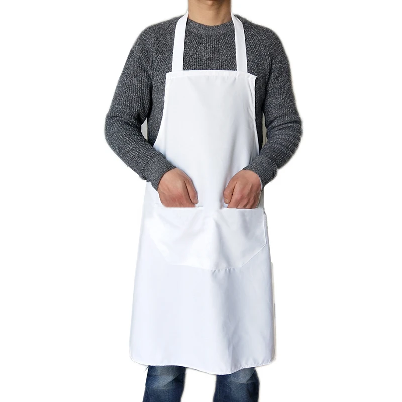 Waterproof Apron for Women With Pockets Solid Color Kitchen Restaurant Cooking Shop Art Work Apron Korean Waiter Aprons - Image 7