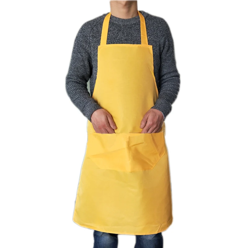 Waterproof Apron for Women With Pockets Solid Color Kitchen Restaurant Cooking Shop Art Work Apron Korean Waiter Aprons - Image 8