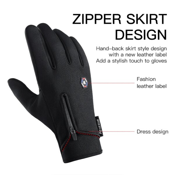 Winter Cycling Gloves Men Women Waterproof Windproof Touch Screen Bike Warm Gloves Cold Weather Running Sports Hiking Ski Mitten - Image 2