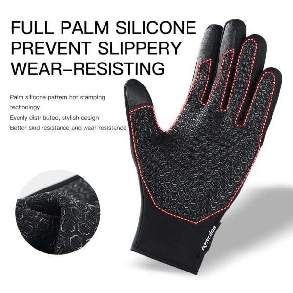 Winter Cycling Gloves Men Women Waterproof Windproof Touch Screen Bike Warm Gloves Cold Weather Running Sports Hiking Ski Mitten - Image 3