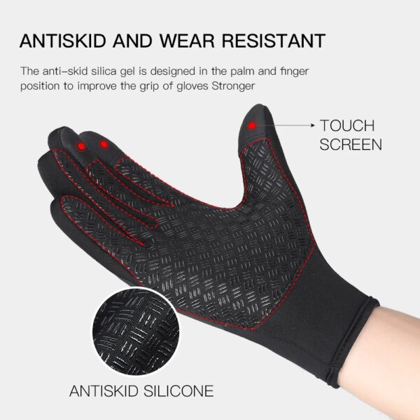 Winter Cycling Gloves Men Women Waterproof windproof Touch Screen Bike Warm Gloves Cold Weather Running Sports Hiking Ski Mitten - Image 4