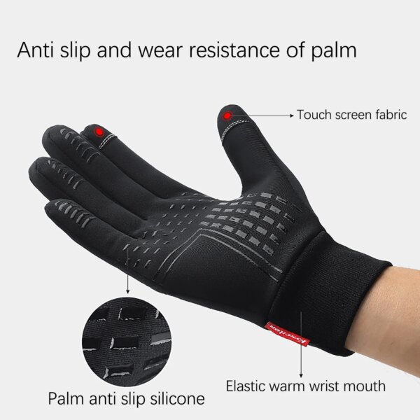 Winter Goves Mens Gloves Ladies Winter Accessories Running Touch Screen Full-finger Gloves Thermo outdoor fashion Accessories - Image 4