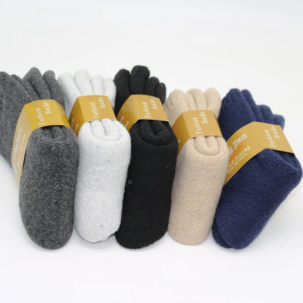 Winter Men's Thickened Warm High-Quality Wool Socks Harajuku Retro Fashion Cashmere Fever Cold Casual Socks 1 Pair - Image 2