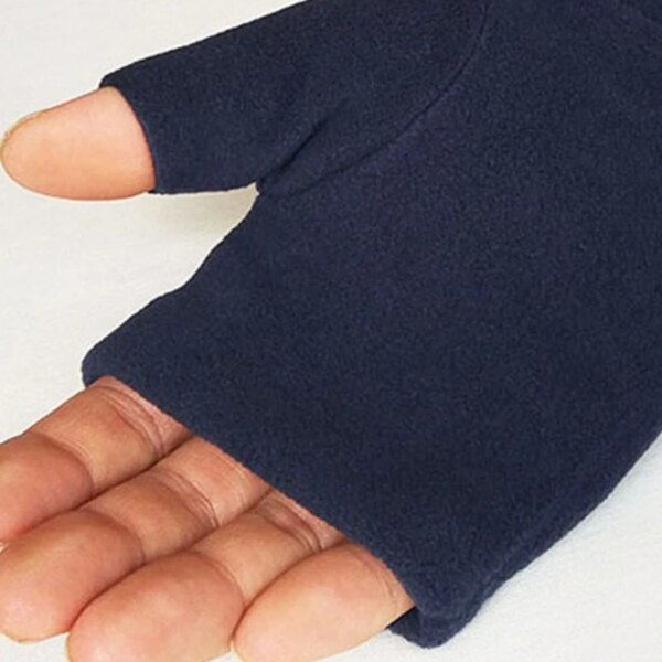 Winter Unisex Half Finger Running Gloves Man Women Fleece Touch Screen Fingerless Warm Mittens Windproof Velvet Driving Gloves - Image 6