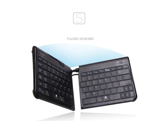 Wireless Split Keyboard  Ergonomic Bluetooth keyboard multi-system foldable hand guard wrist business For Mac and PC - Image 4