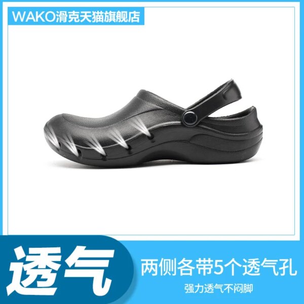 Women Chef Sandals High Quality Antiskid Man Work Shoes Kitchen Shoes Hotel Shoes Waterproof Oil Resistant Safety Flats slippers - Image 4