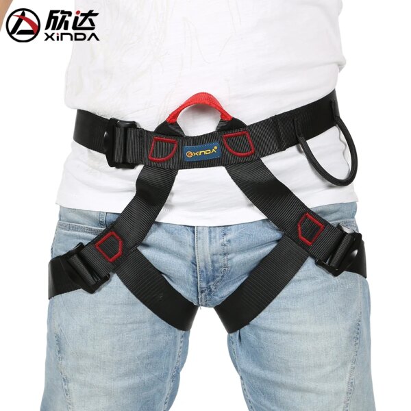 Xinda Professional Outdoor Sports Safety Belt Rock Mountain Climbing Harness Waist Support Half Body Harness Aerial Survival - Image 3