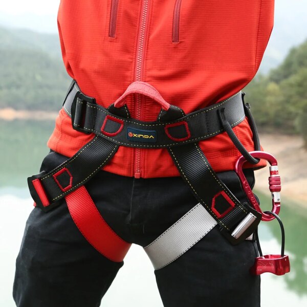 Xinda Professional Outdoor Sports Safety Belt Rock Mountain Climbing Harness Waist Support Half Body Harness Aerial Survival - Image 5