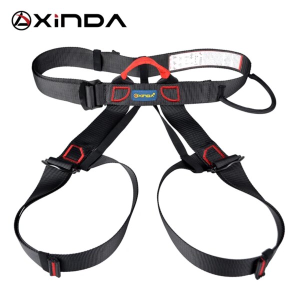 Xinda Professional Outdoor Sports Safety Belt Rock Mountain Climbing Harness Waist Support Half Body Harness Aerial Survival