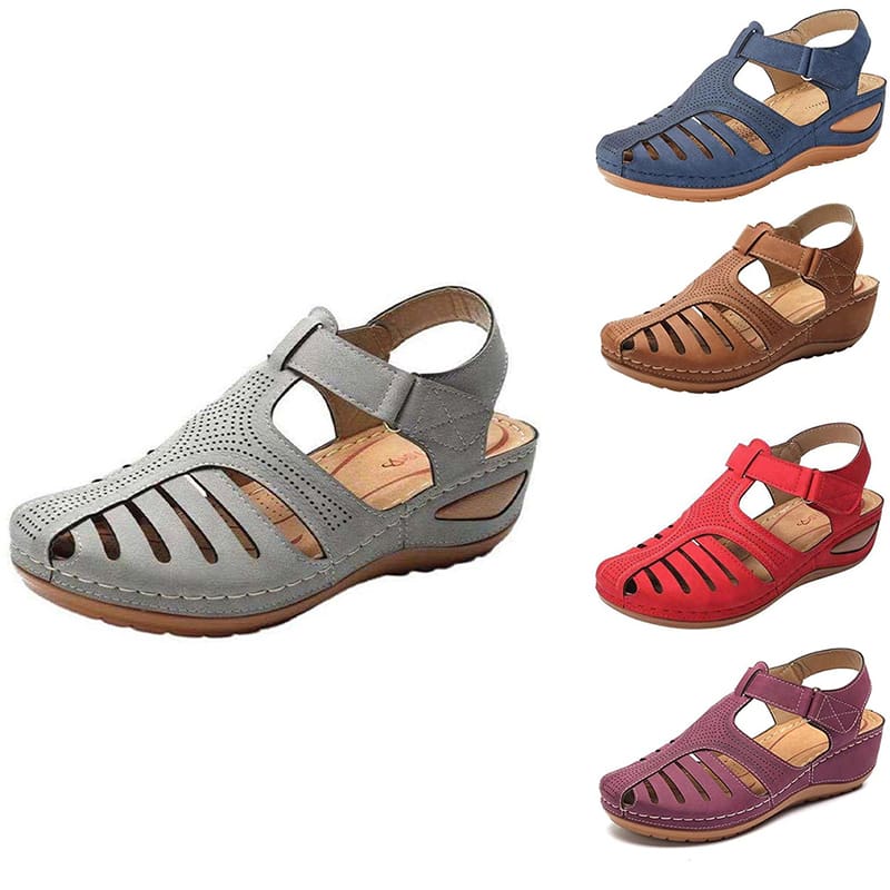Woman Heels Sandals Lady Soft Bottom Sandals Retro Summer Shoes For Wedges Chaussure Femme Casual Platform Shoes Plus Size